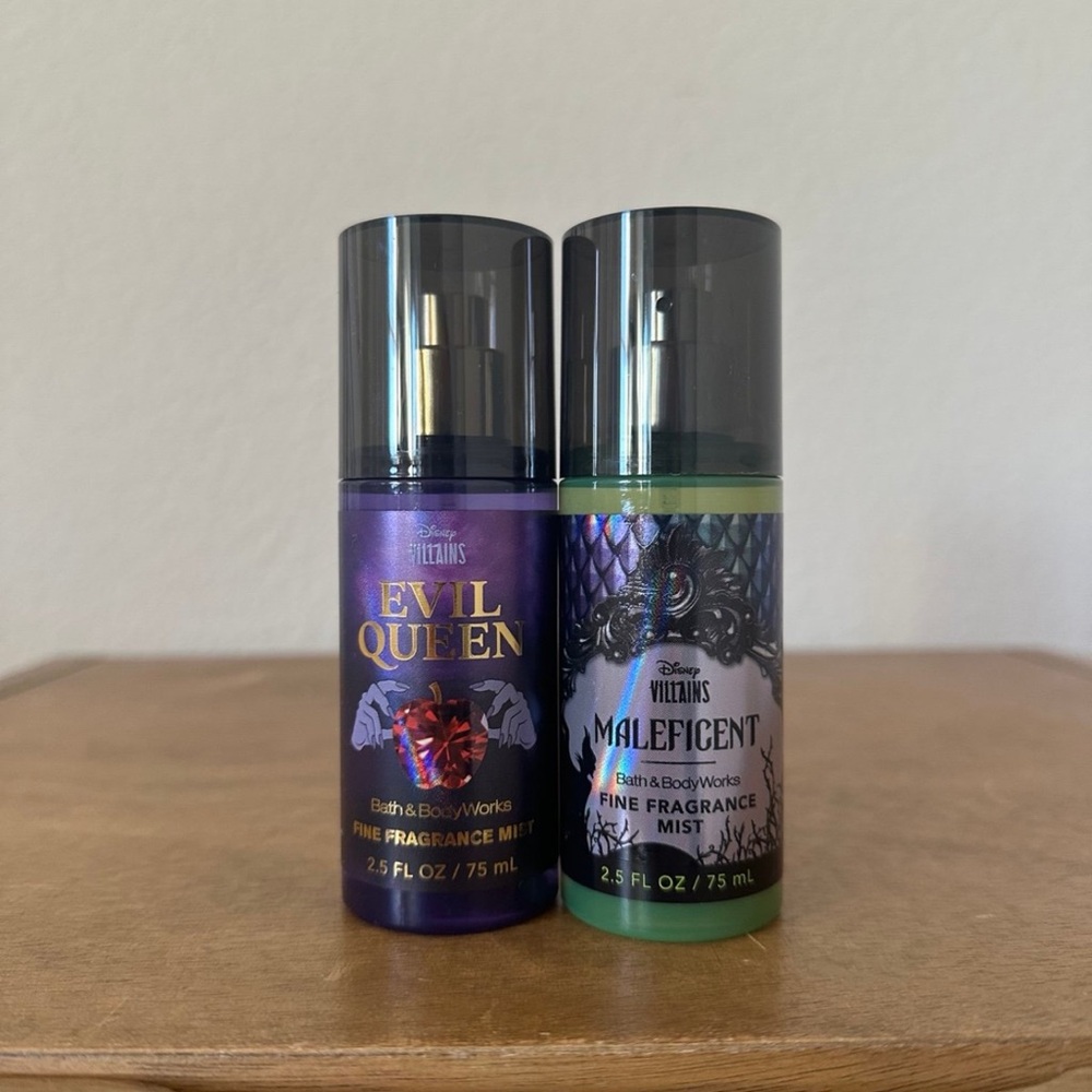 NEW Disney Villains Evil Queen and maleficent travel size mists NEW